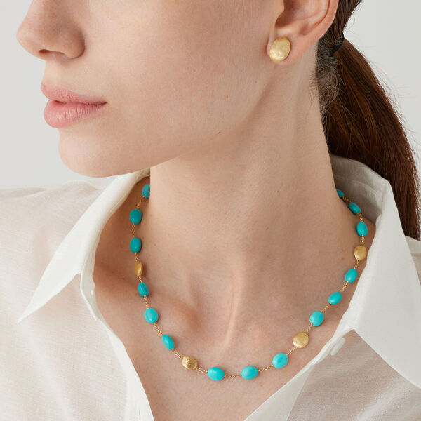 Siviglia Yellow Gold Stud Earrings